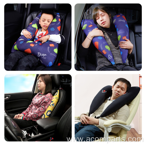 Car Pillow Neck Embroidery Travel Safety Sleeping Pillows